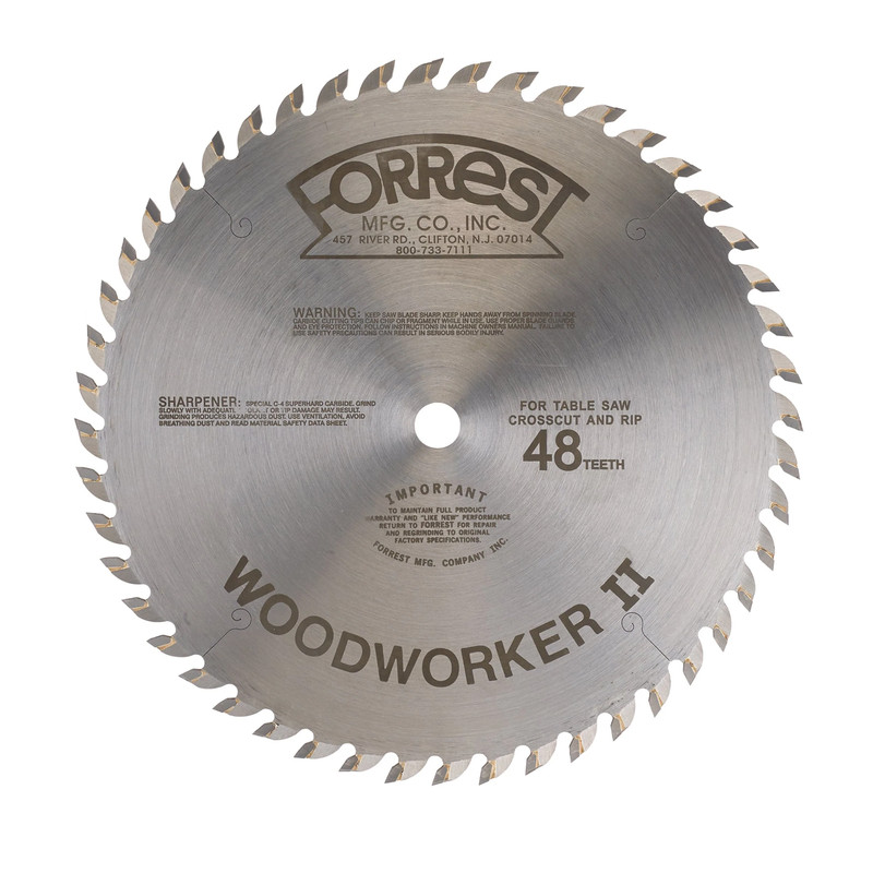 Woodworker II Saw Blade 10" x 48 Tooth